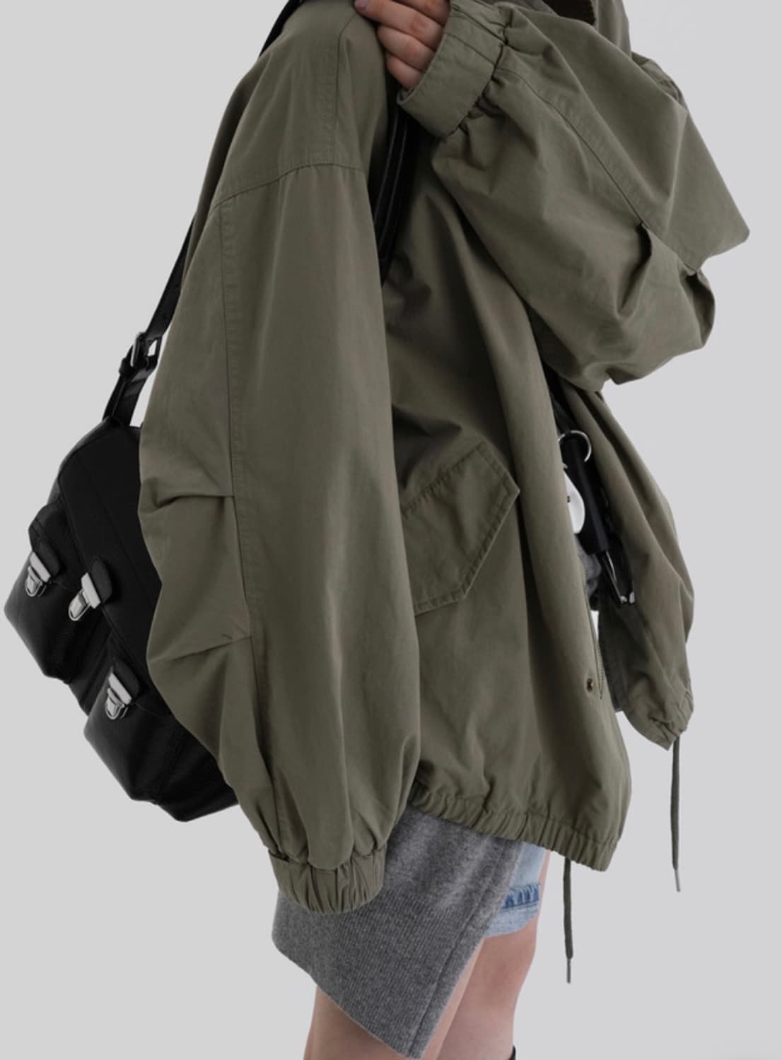 (새상품) 어텀 핸더하프야상 (카키) 상품이미지1