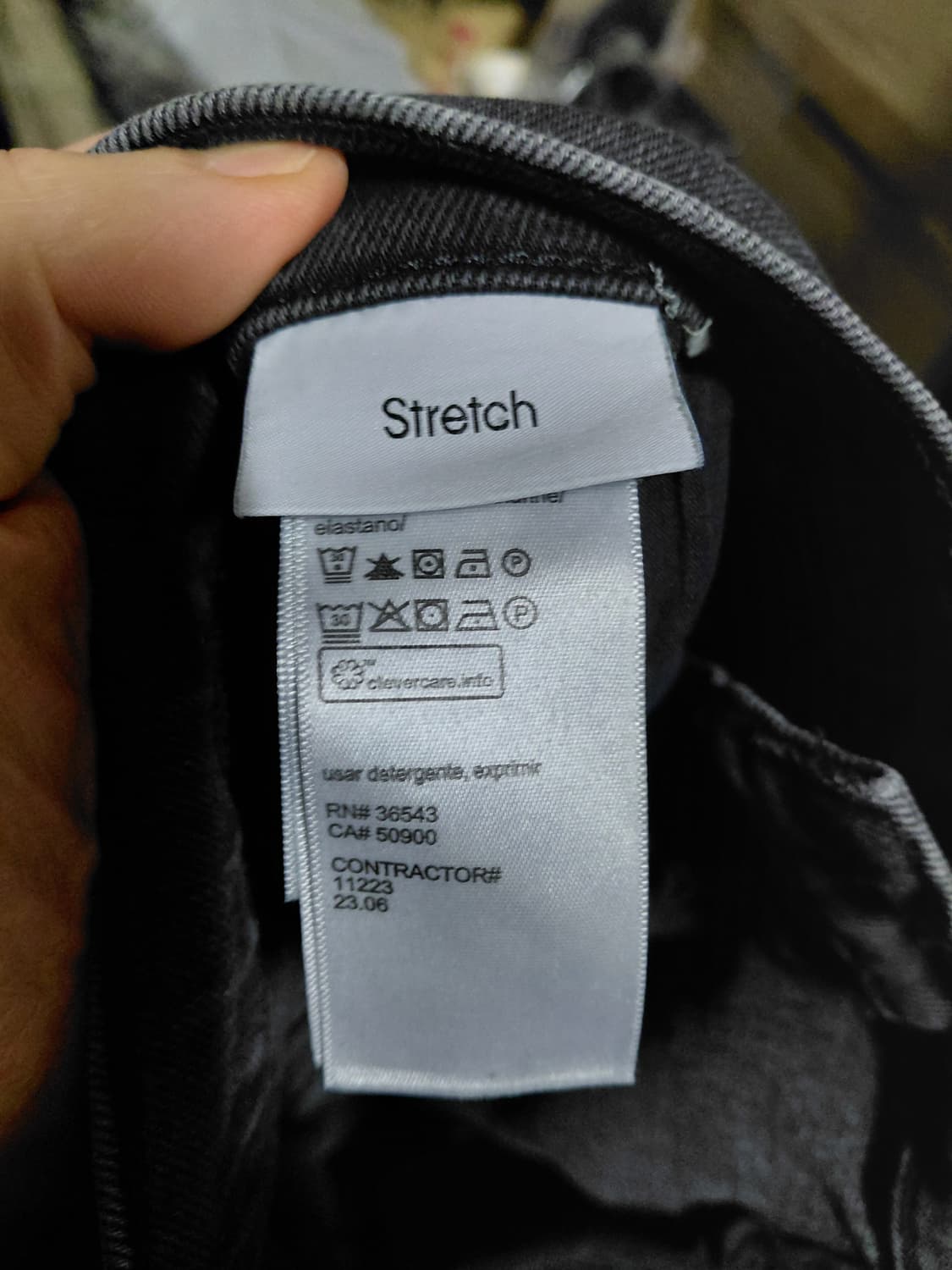 [켈빈클라인]워시블랙(흑청)테이퍼드핏 스트레치 데님 청바지 32사이즈  상품이미지6