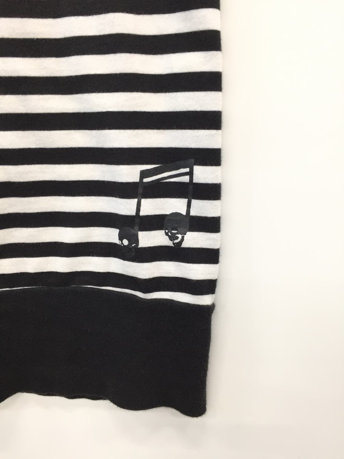 Jpn Y2k Striped Skull Graphic Tunic Top 상품이미지8