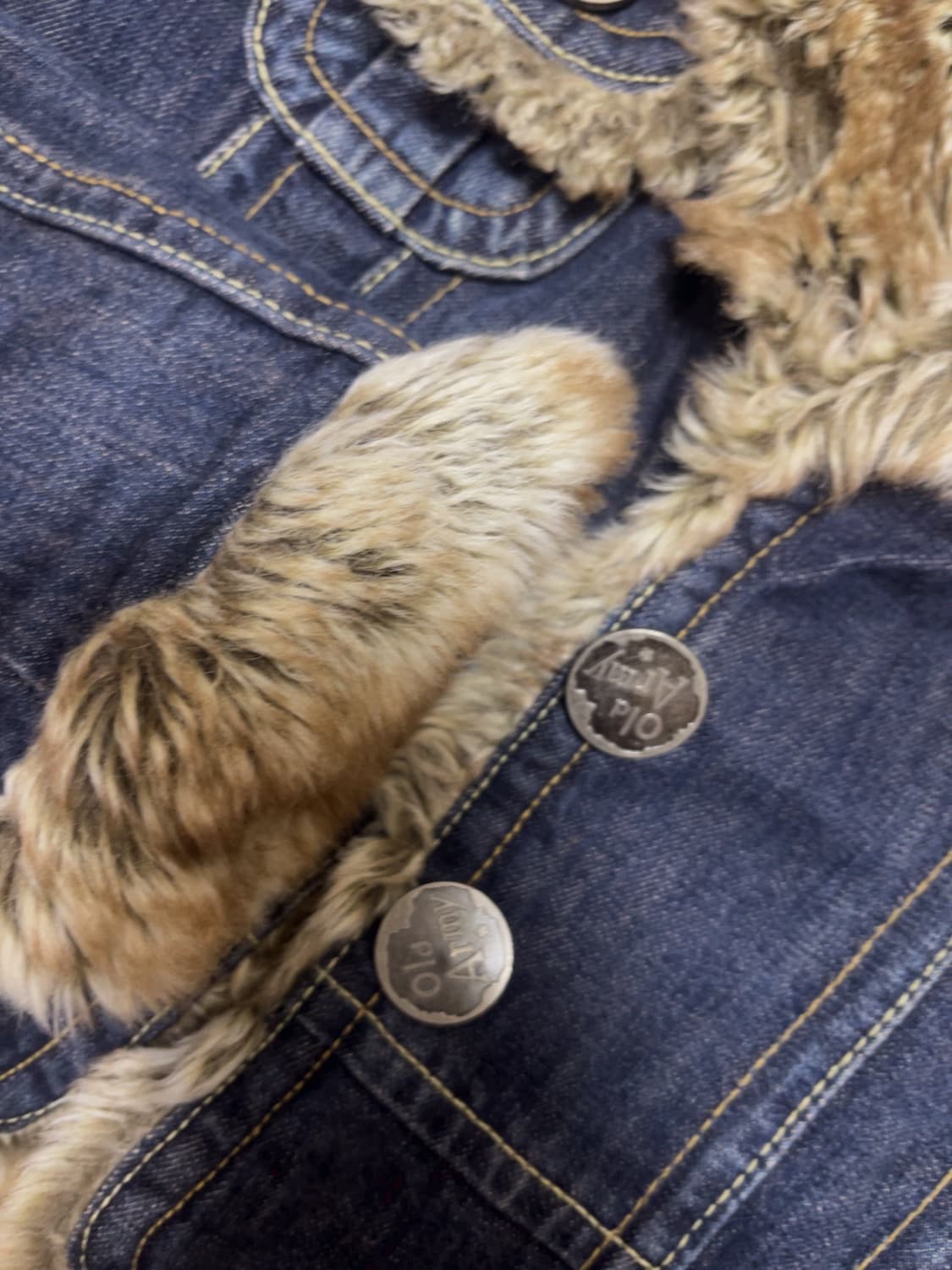 데님 퍼 자켓  상품이미지3