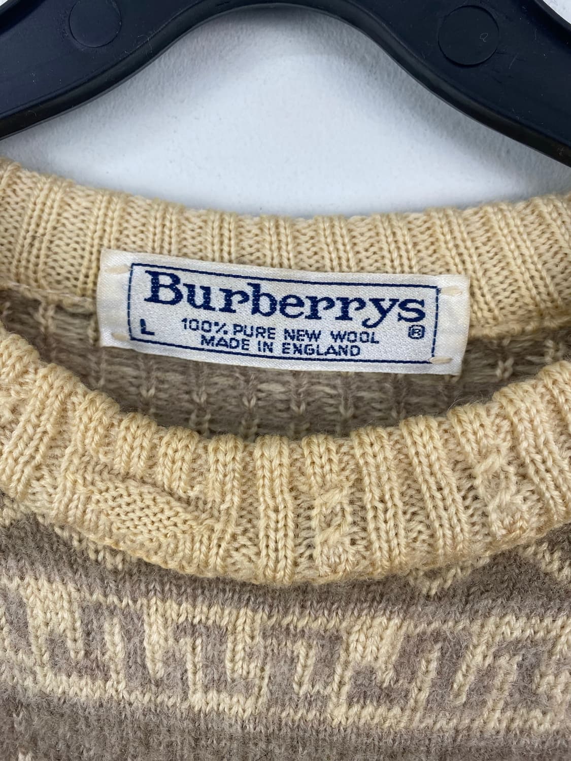 버버리 90s 골프맨 에스닉 울 니트 스웨터 L 상품이미지3