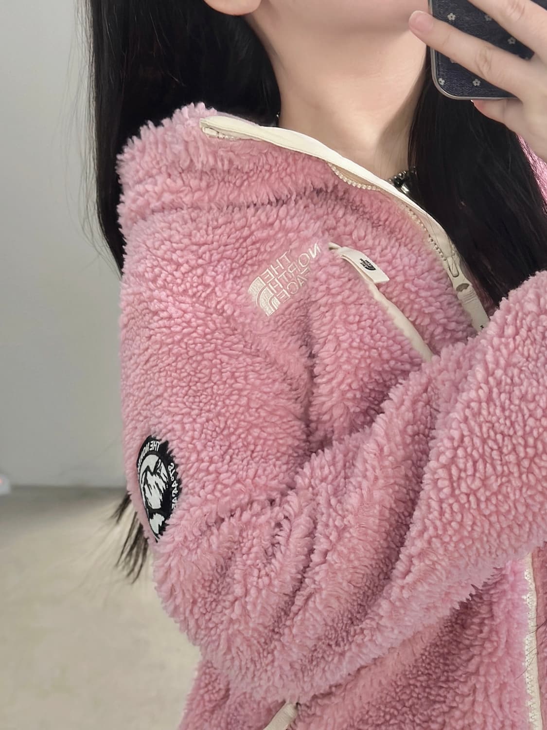 노스페이스 베이비핑크 플리스 후드집업  상품이미지2