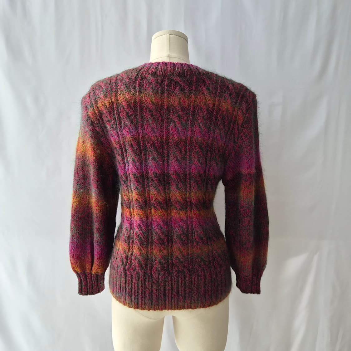 빈티지 그라데이션 케이블 니트 가디건 상품이미지3