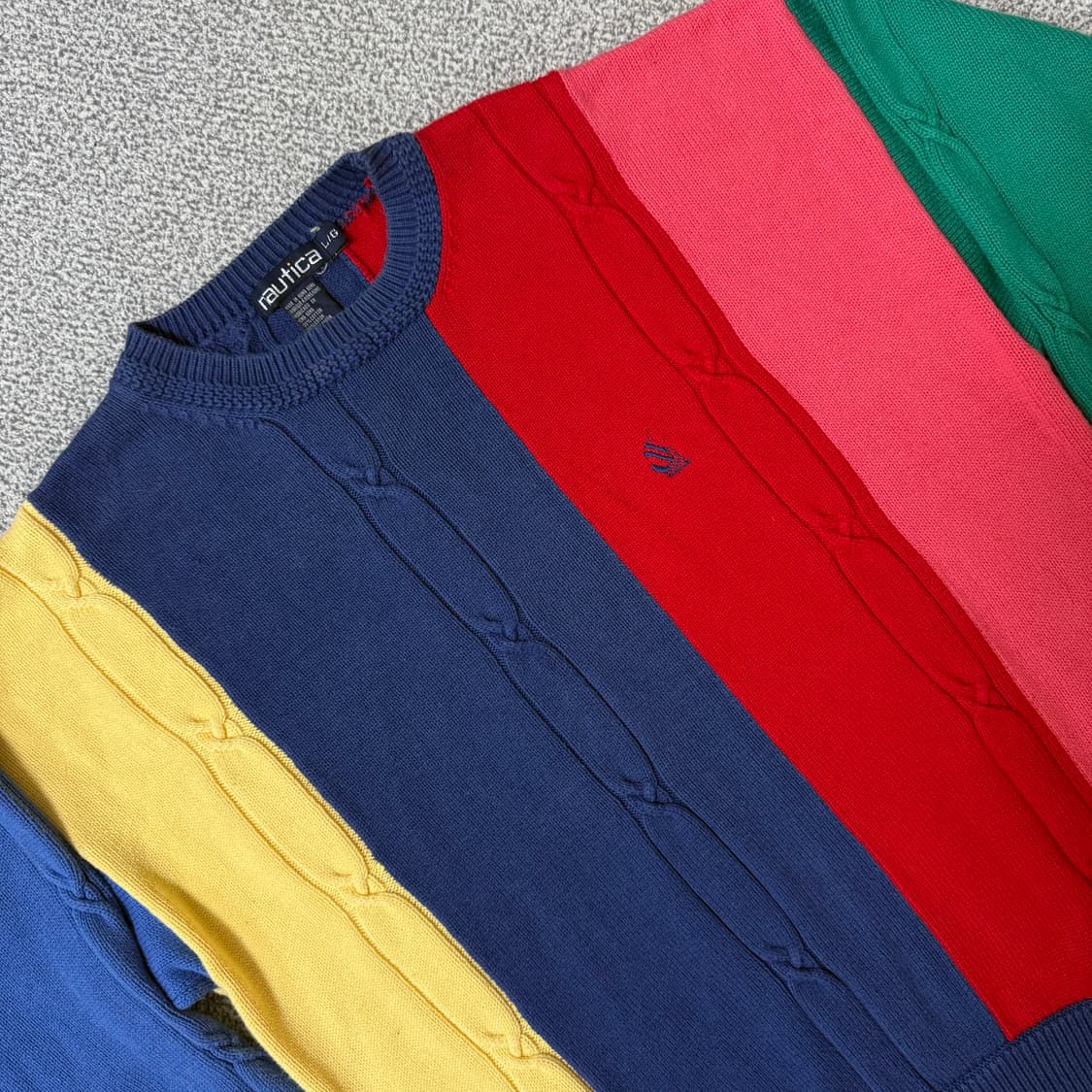 90s 노티카 컬러블록 니트 L 상품이미지4