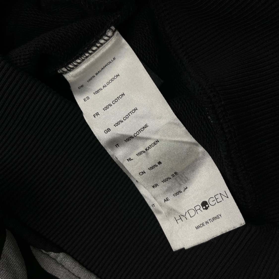 하이드로겐 패턴 블랙 후드집업 S 상품이미지8