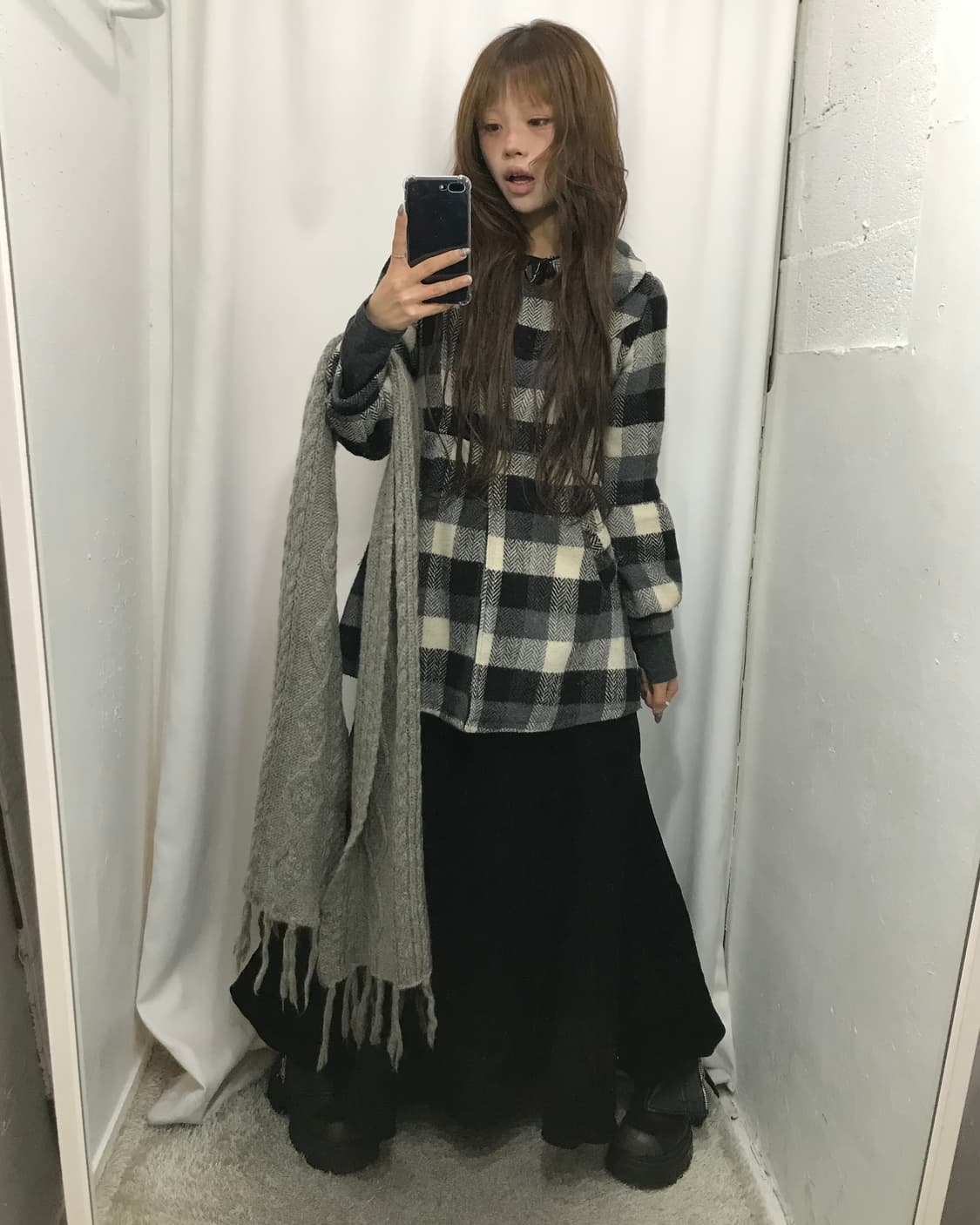 🫧큐트 체크 코트 코디 세트 🫧 상품이미지2
