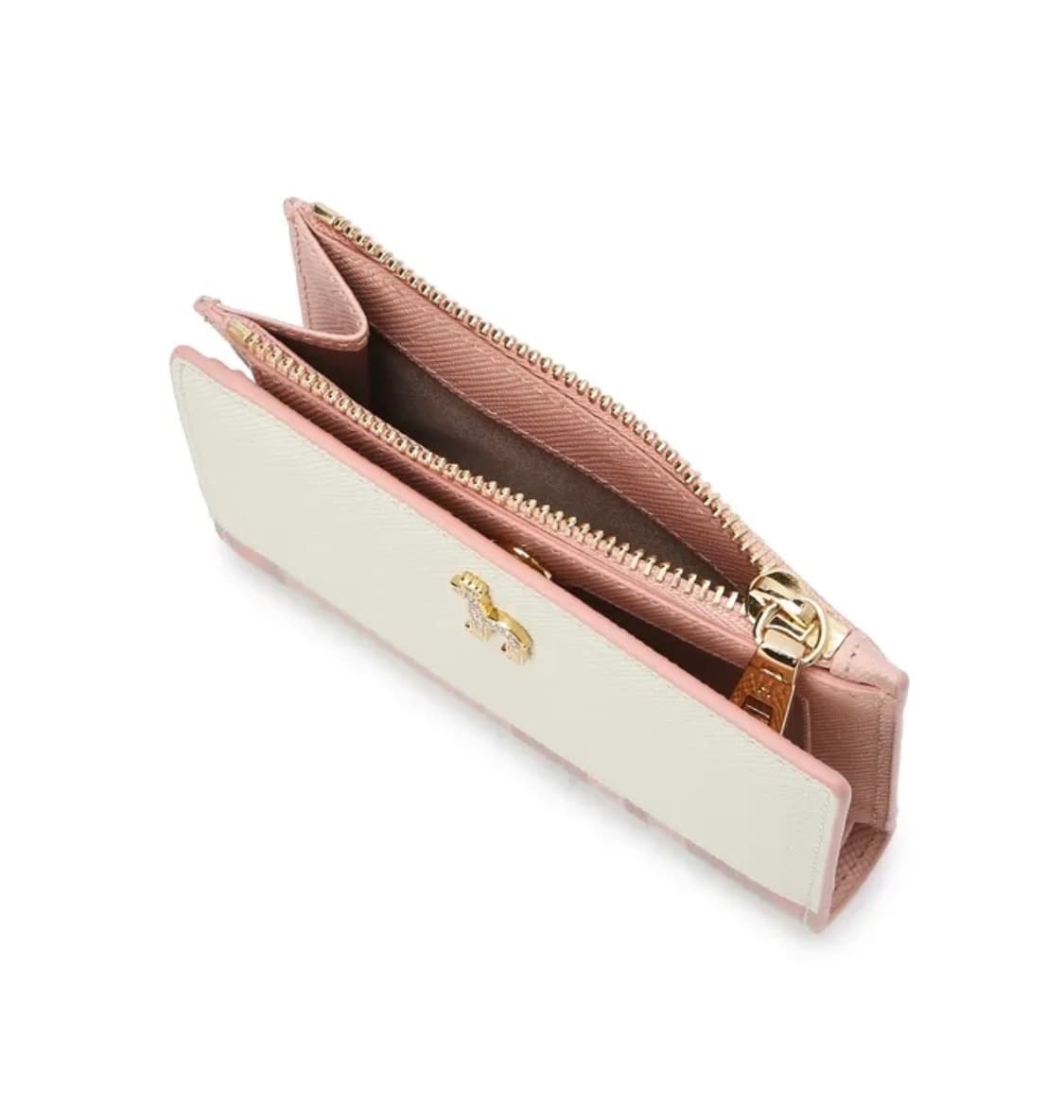 헤지스 체크 소가죽 여성 반지갑 카드현금동전 핑크 상품이미지4