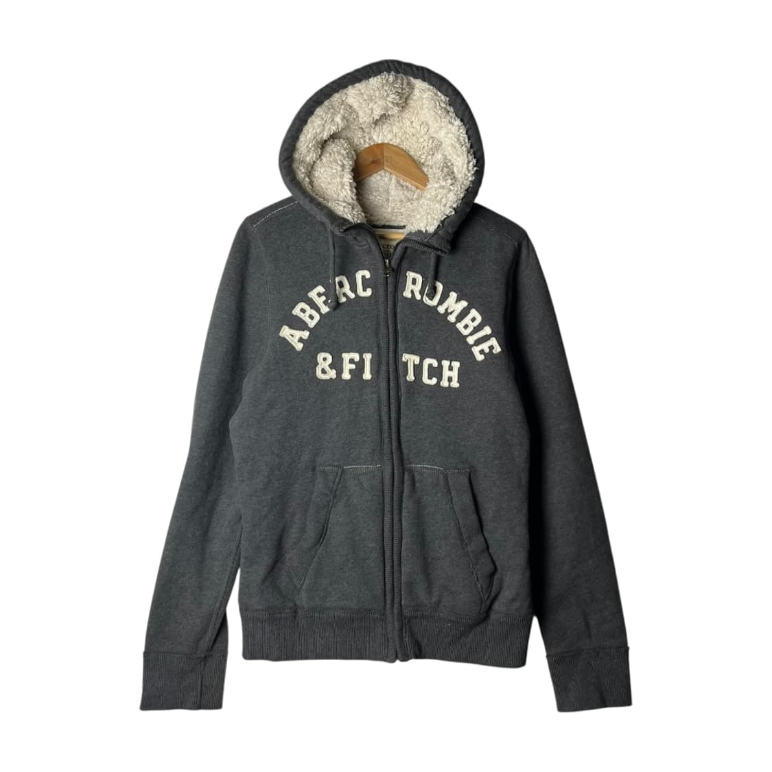 [A&F] 아버크롬비 레터링 자수 후드집업 상품이미지1