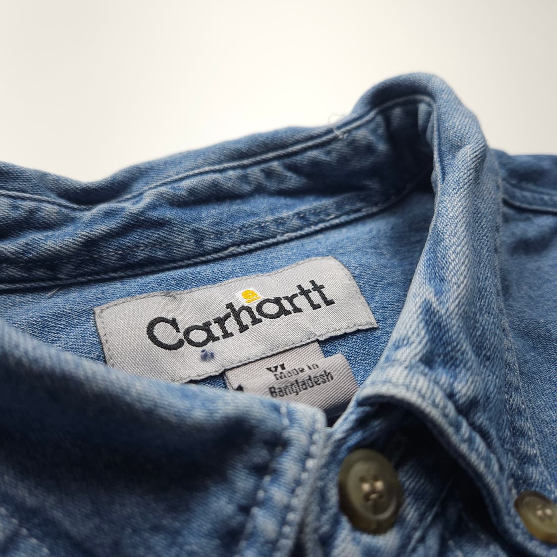 칼하트 박시핏 데님 워크 셔츠 (XL) 상품이미지5
