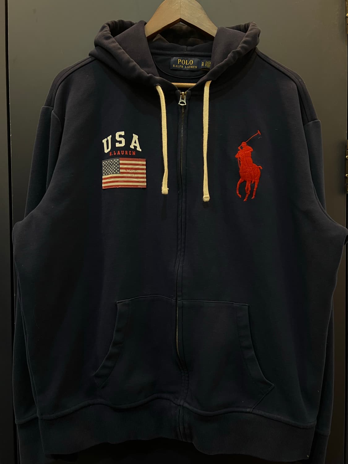 폴로 랄프로렌 빅포니 성조기 후드집업 상품이미지1