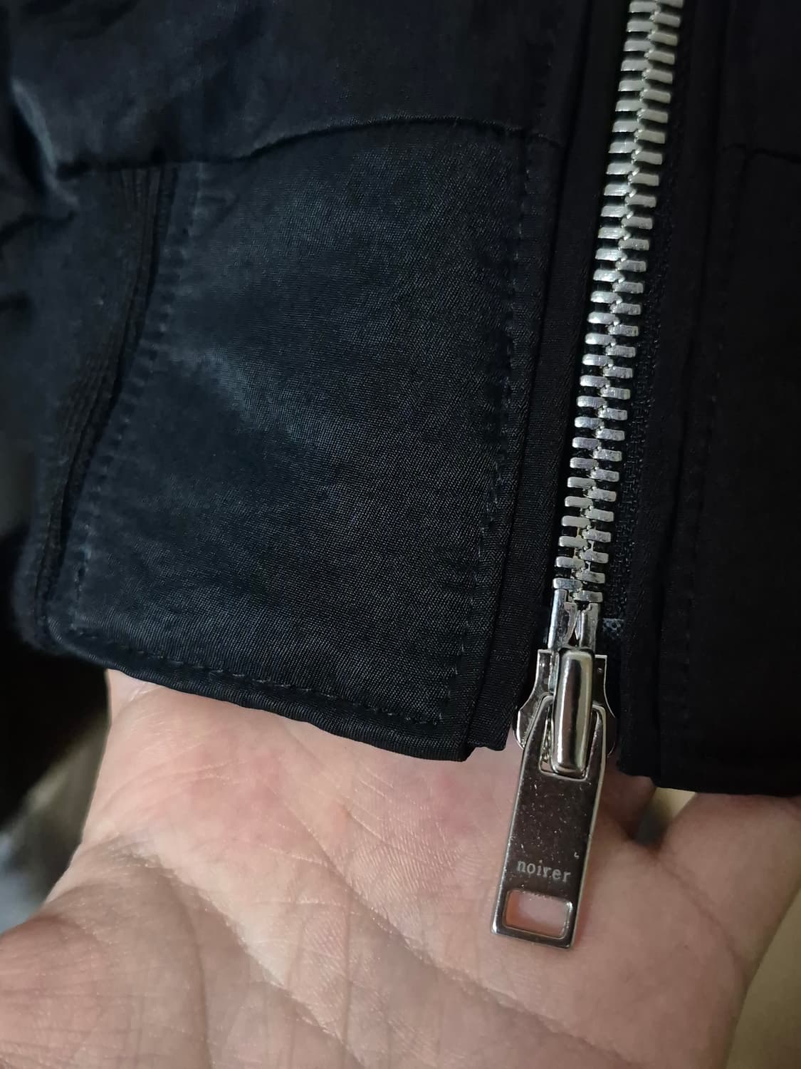 노이어 오버핏 셔링 크롭 블루종 상품이미지6