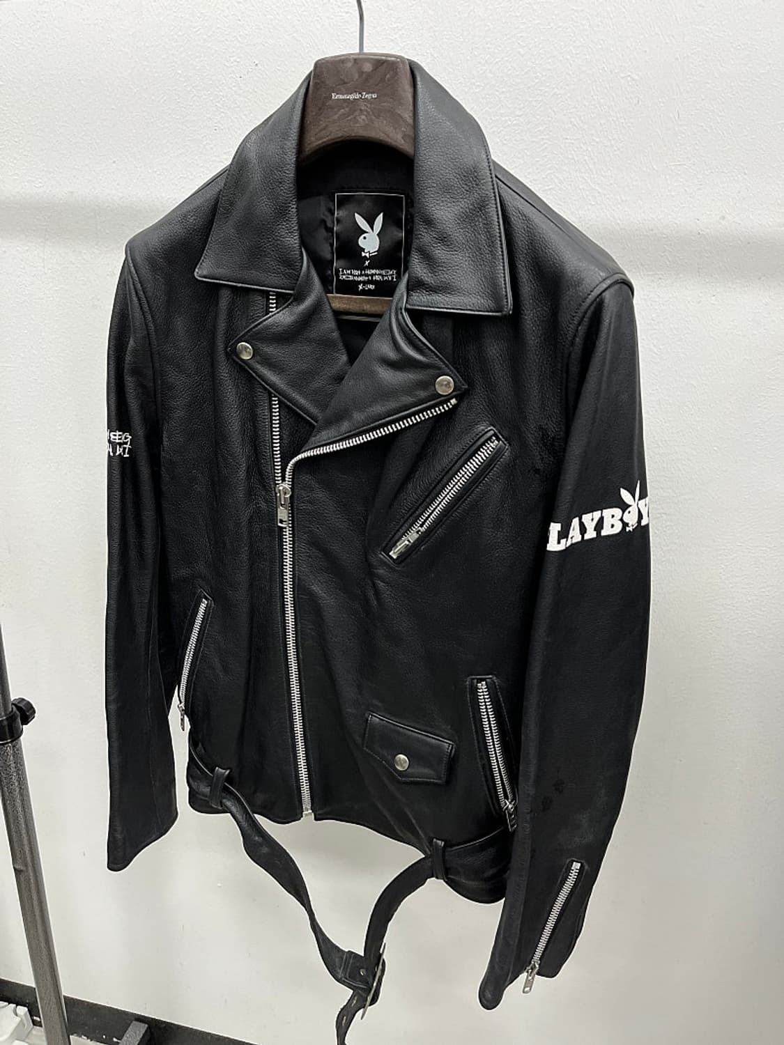 105) 플레이보이x휴먼비잉 가죽 라이더 상품이미지1