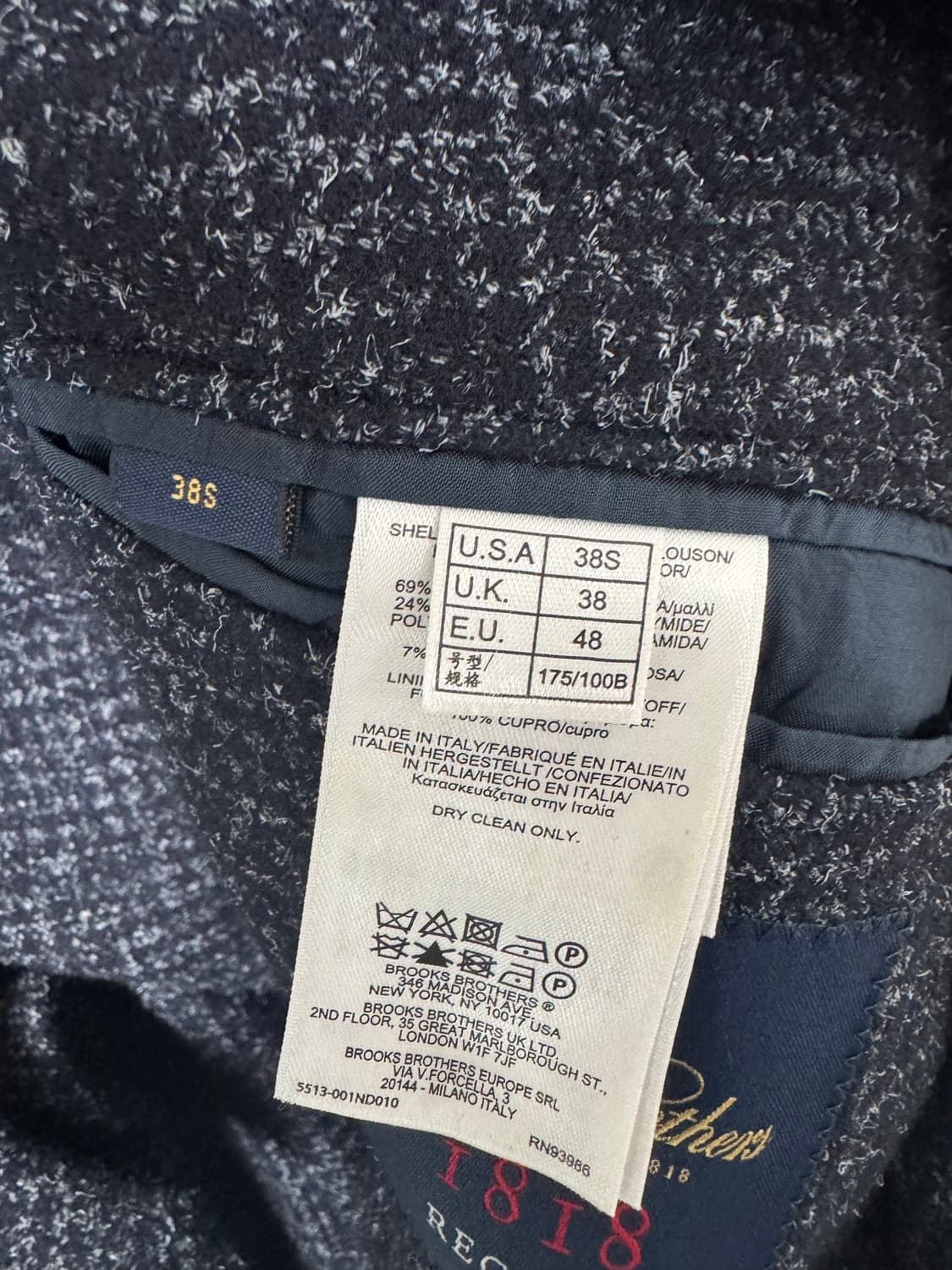 브룩스브라더스 더블브레스티드 이탈리안 블레이저 상품이미지3