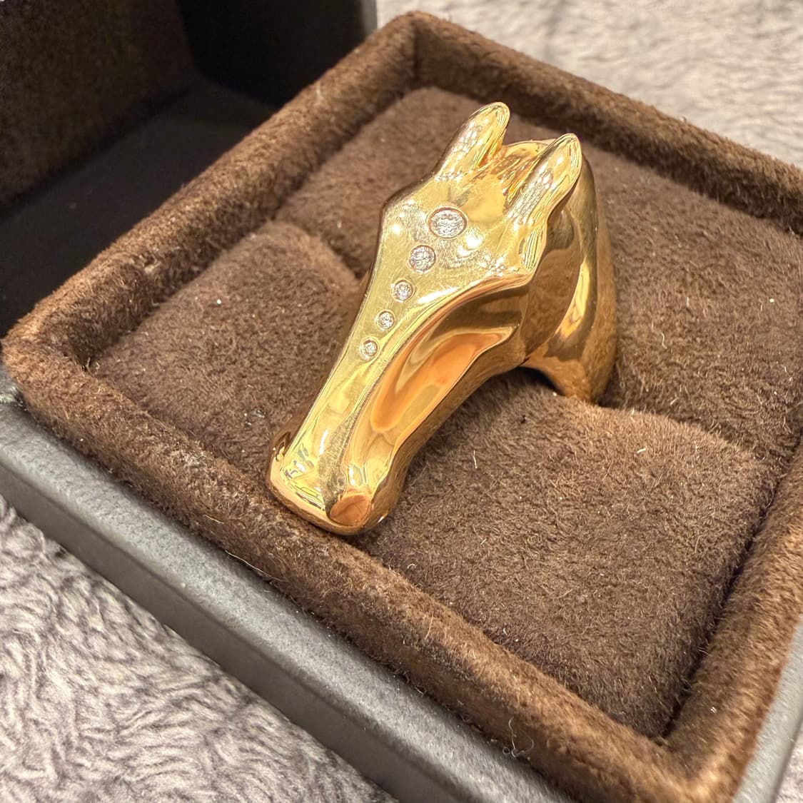 hermes Vintage 18K GoldHorse Head Diamon 상품이미지2