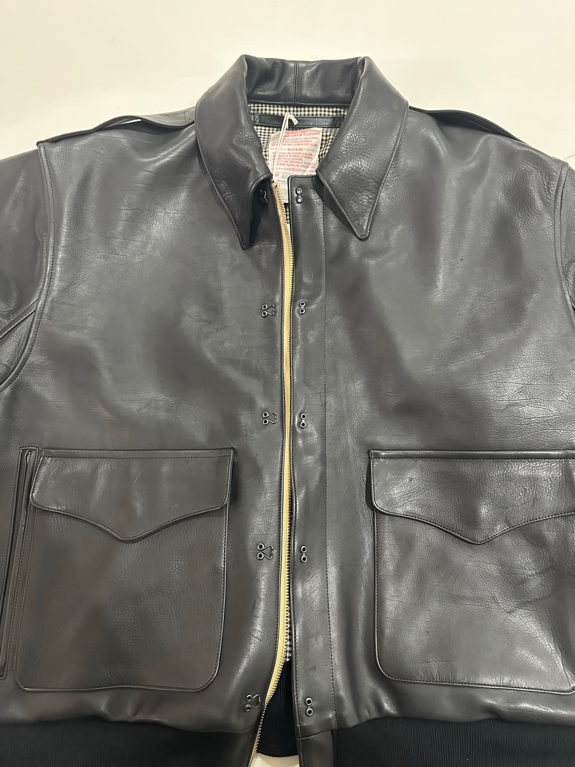 [L] 나이스네스 25AW 오일드카프레더 A-2 자켓 새상품 상품이미지3