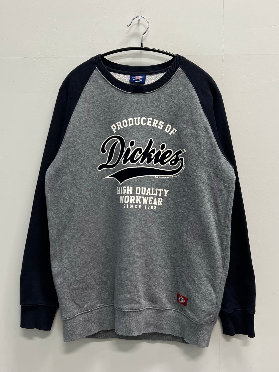 디키즈 올드스쿨 레글런 맨투맨 그레이/네이비 상품이미지2