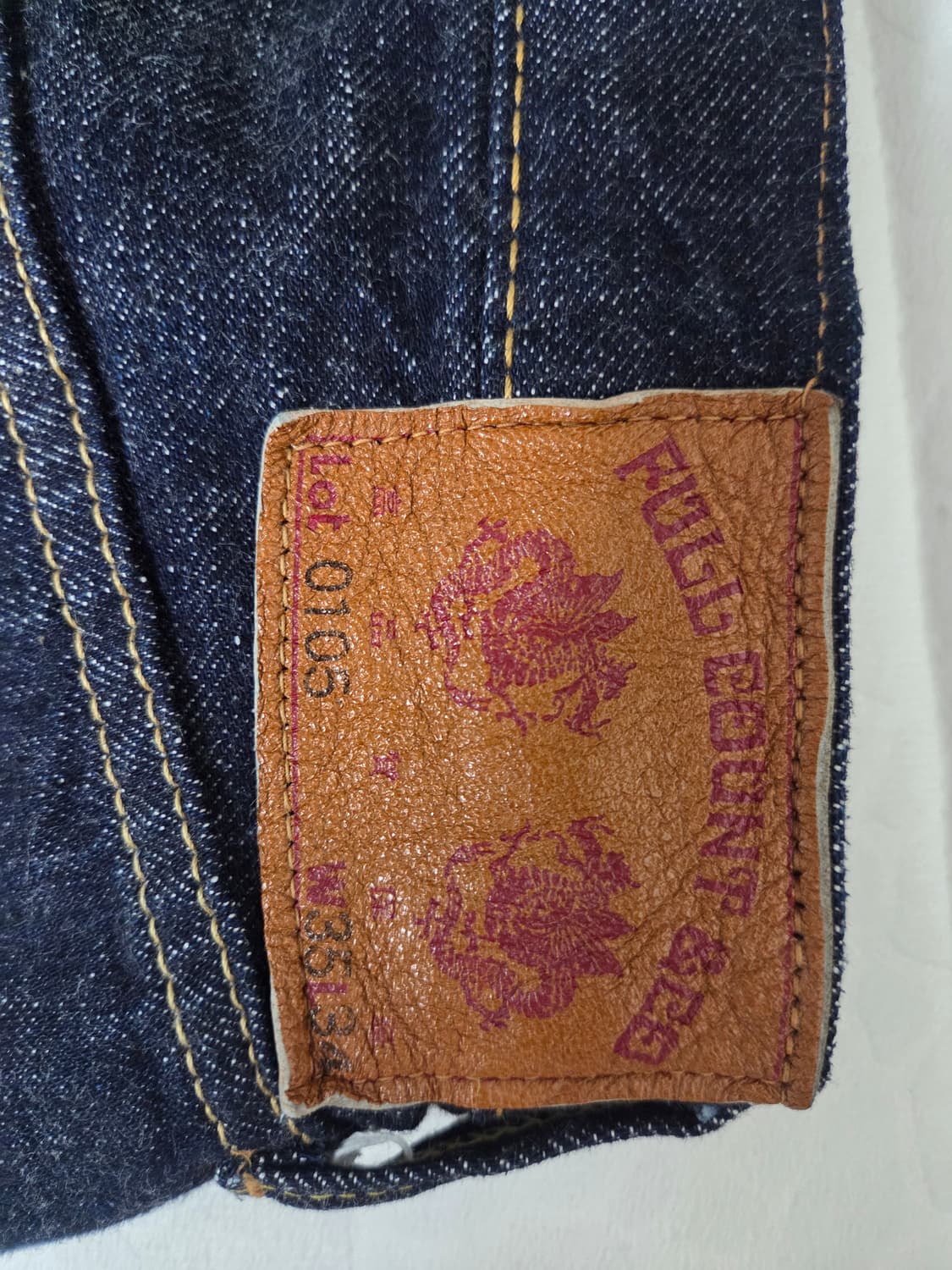 [35] 풀카운트 0105w 세탁1회 미사용 판매 상품이미지4