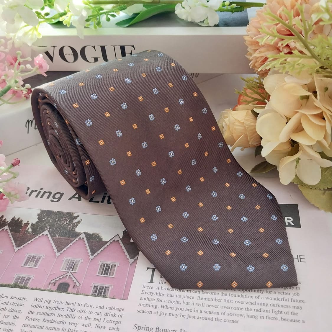 앤드류스 타이 실크 브라운 도트 넥타이 8.6cm A+등급 K1538
 상품이미지2