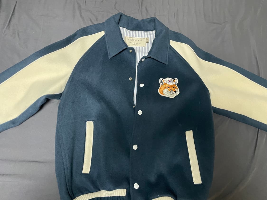 [L] 메종키츠네 15fw 국뽕 테디 바시티자켓 상품이미지1