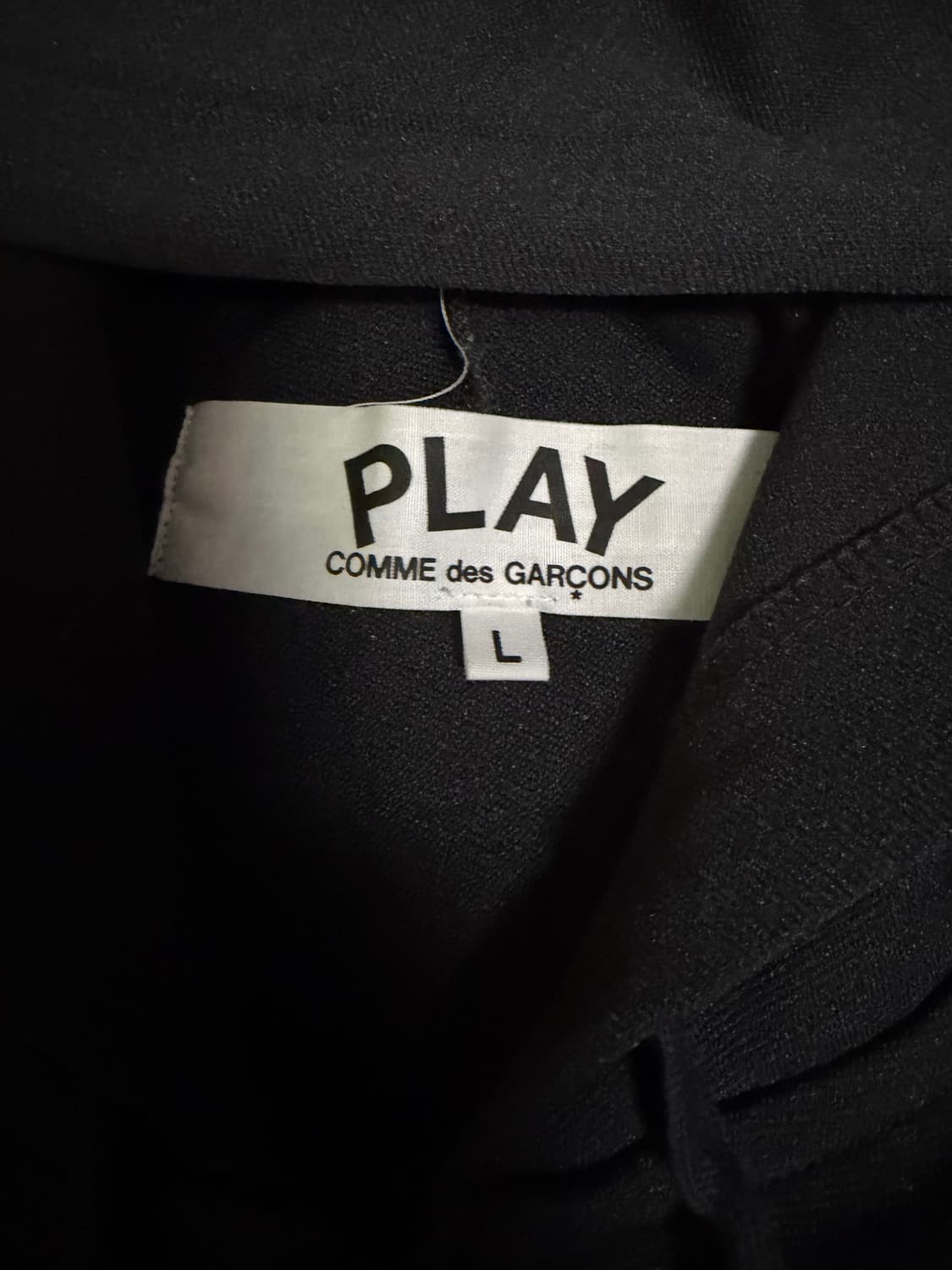 정품)꼼데가르송 후드집업 블랙  상품이미지3