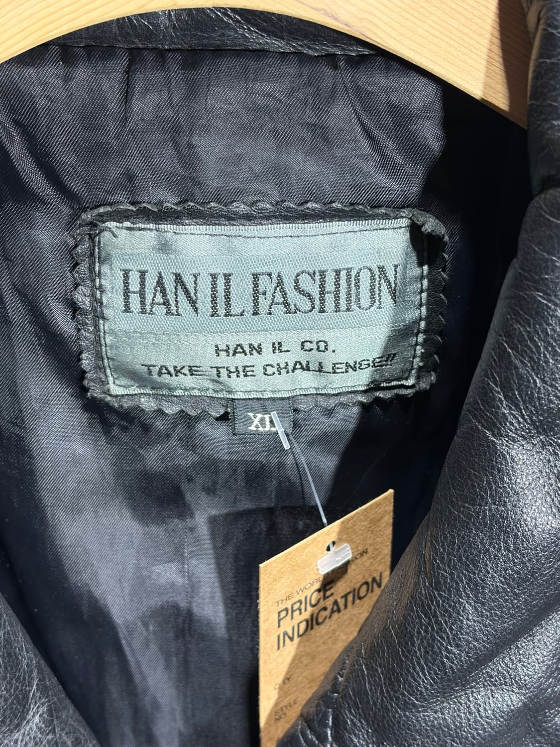 XL 레이어링 카라 사선 포켓 카우레더 자켓 상품이미지5