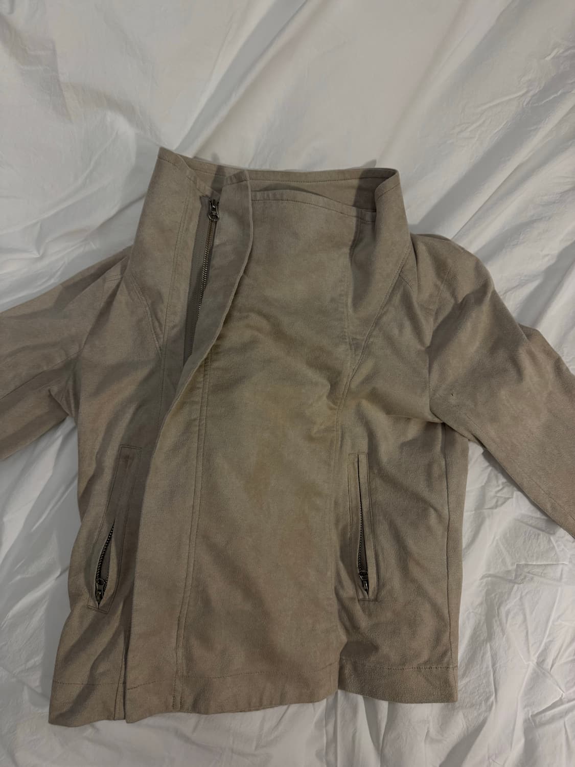 vintage suede high neck jacket 하이넥 자켓 상품이미지3