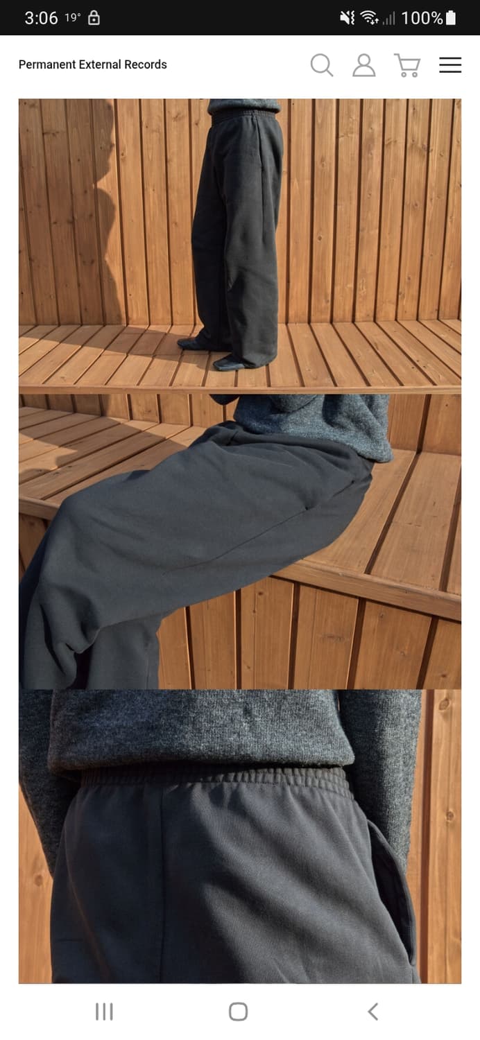 [2]머듈 파자마 팬츠 헤비져지 블랙 상품이미지2