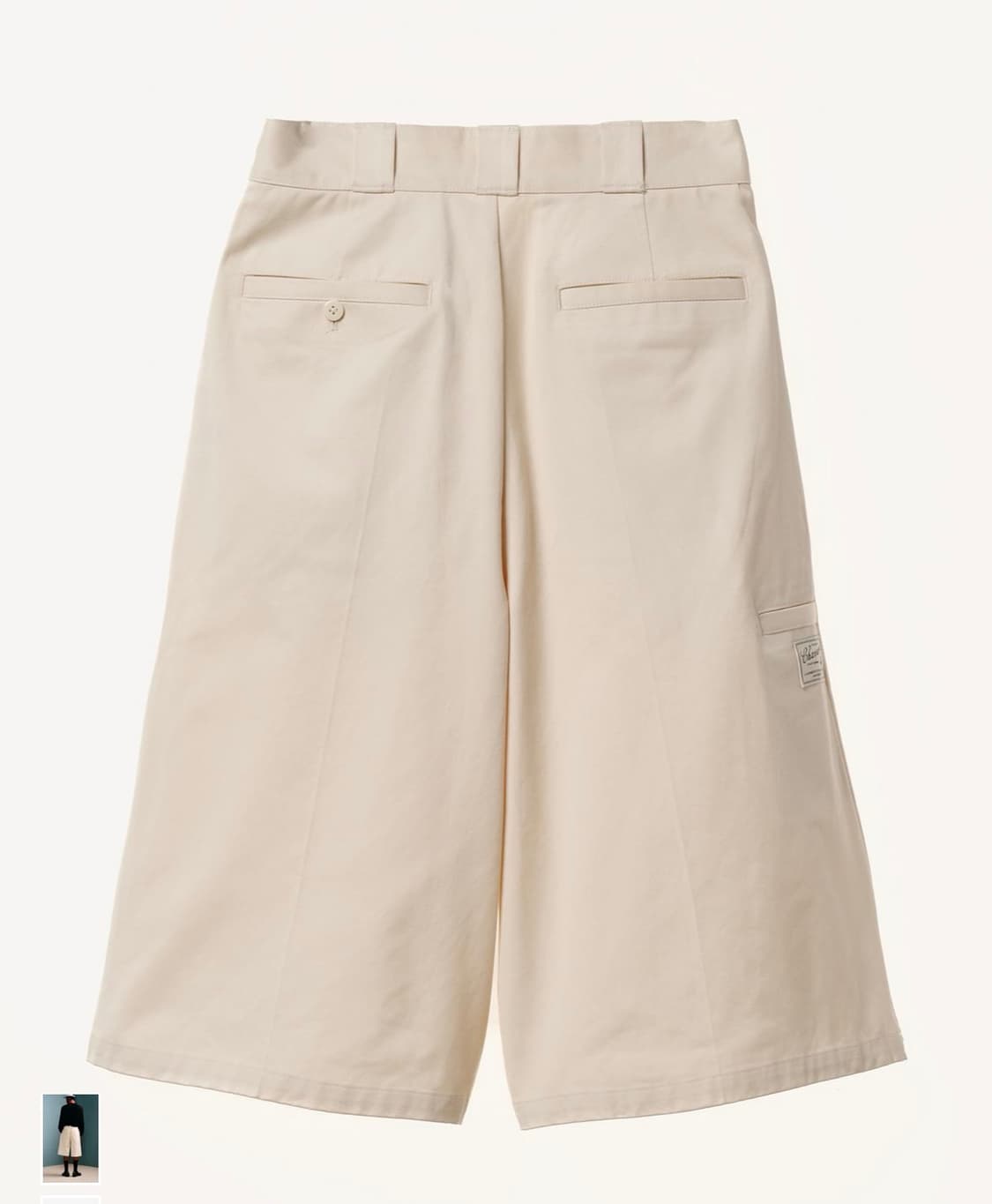 자라 윌리차바리아 와이드핏 턱 디테일 버뮤다팬츠 상품이미지4