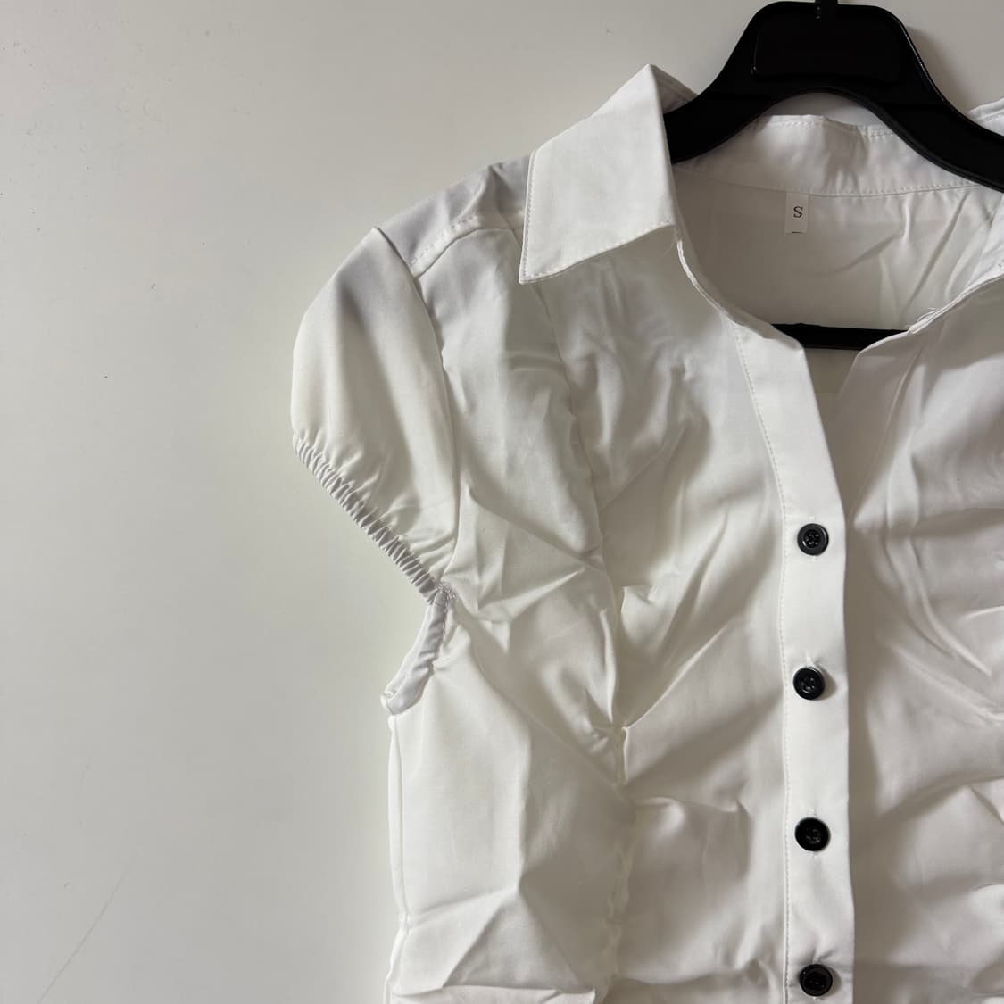 새상품 여자 셔링 캡소매 블라우스 상품이미지2