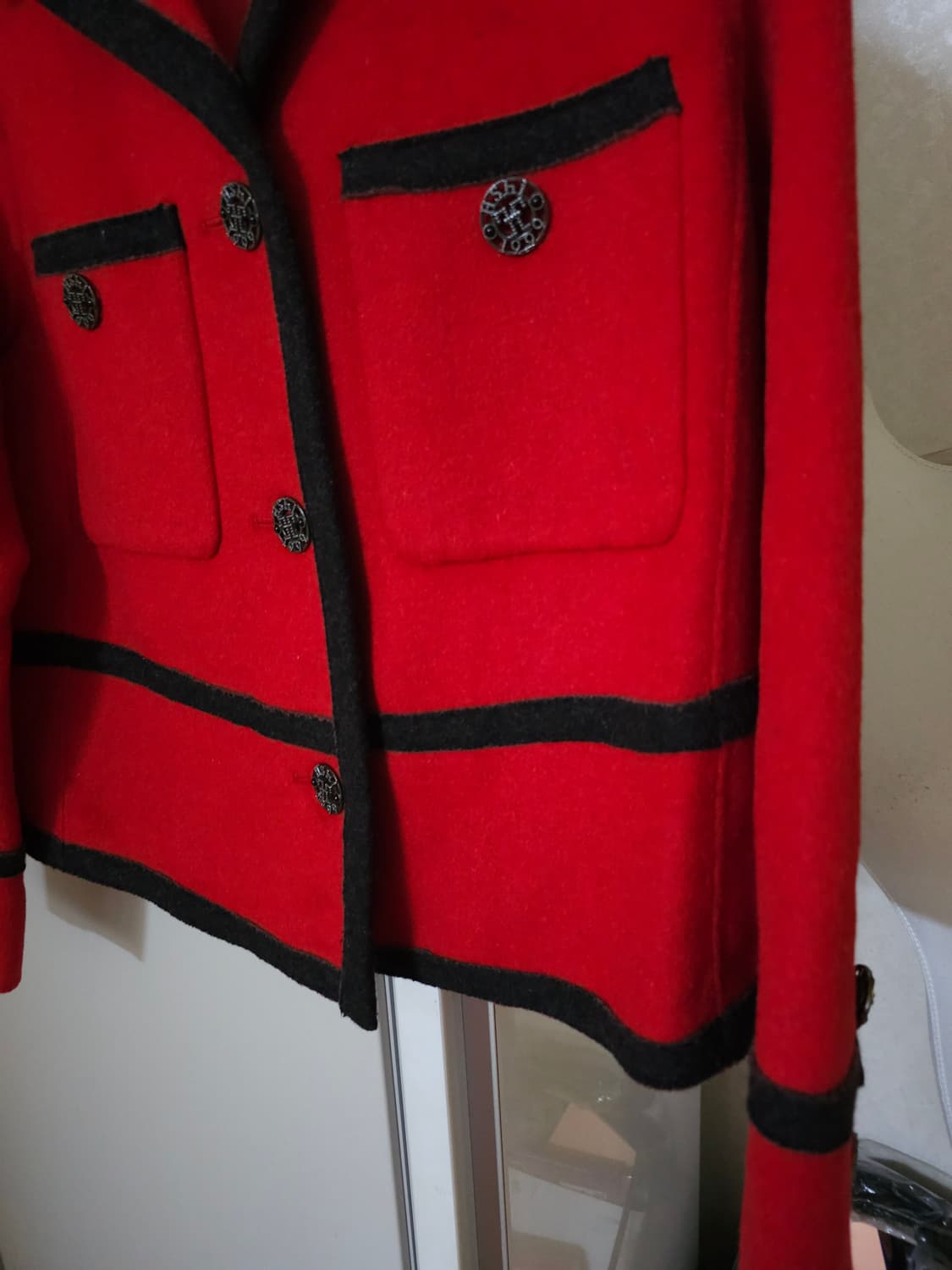 MOCG 모그 레드 울캐시미어 트위드 자켓 상품이미지3