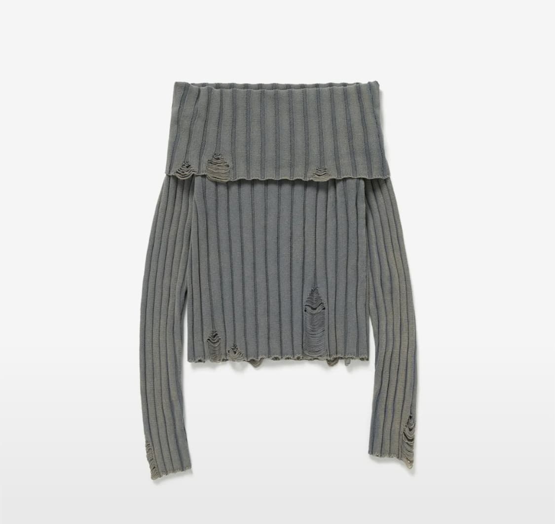 Current WASHING OFF SHOULDER KNIT 상품이미지1