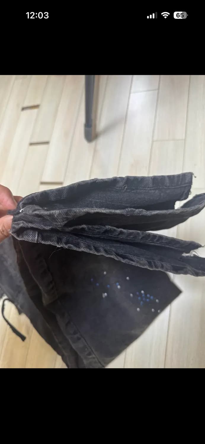 자라 아더에러 데님 흑청 38사이즈 상품이미지4