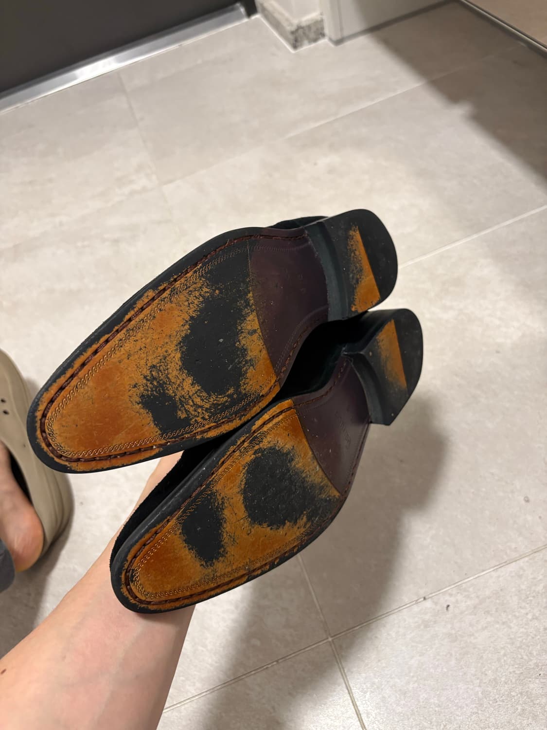 빈티지 스웨이드 옥스퍼드 더비 슈즈 265사이즈 상품이미지3