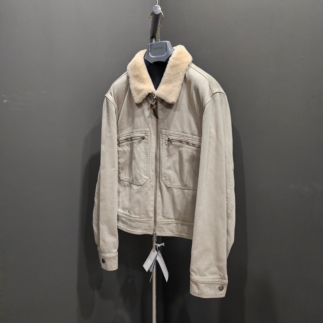 툠포드 베드포드 시어링 카라 코튼 트러커 블루종 상품이미지2