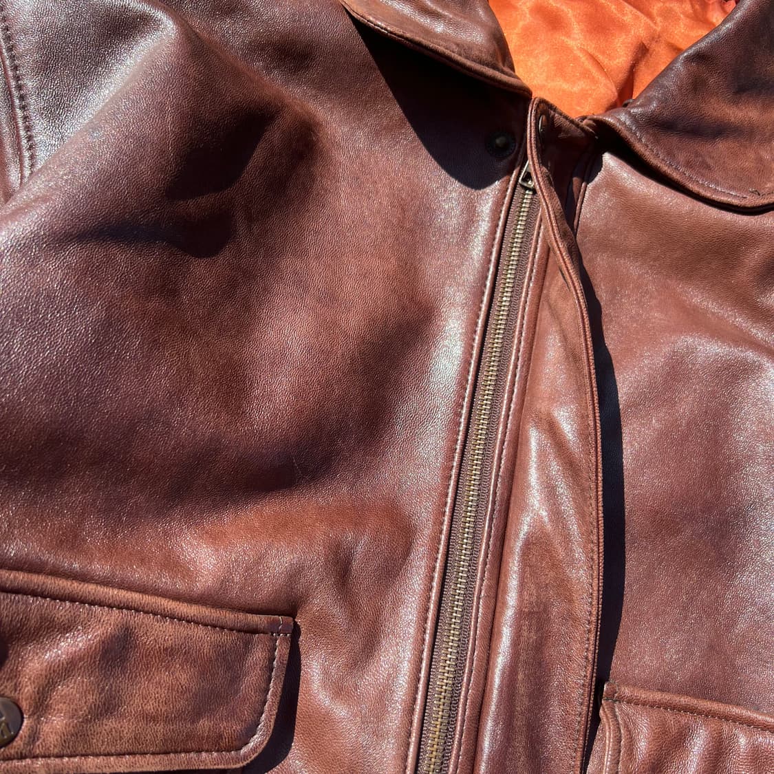 80‘s A-2 레더 플라이트 자켓 상품이미지5