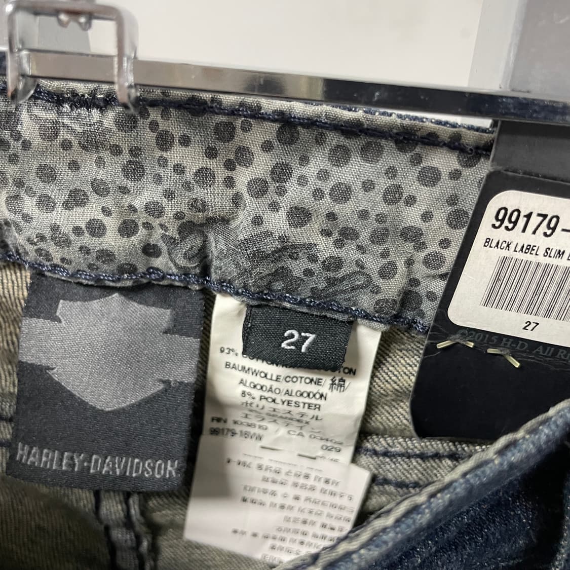 할리데이비슨 데님 팬츠 새상품 27(W)  상품이미지7