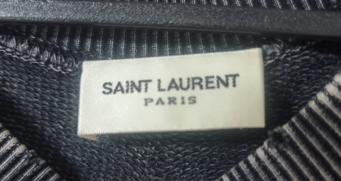 생로랑 빈티지 워싱 맨투맨 그레이 상품이미지4