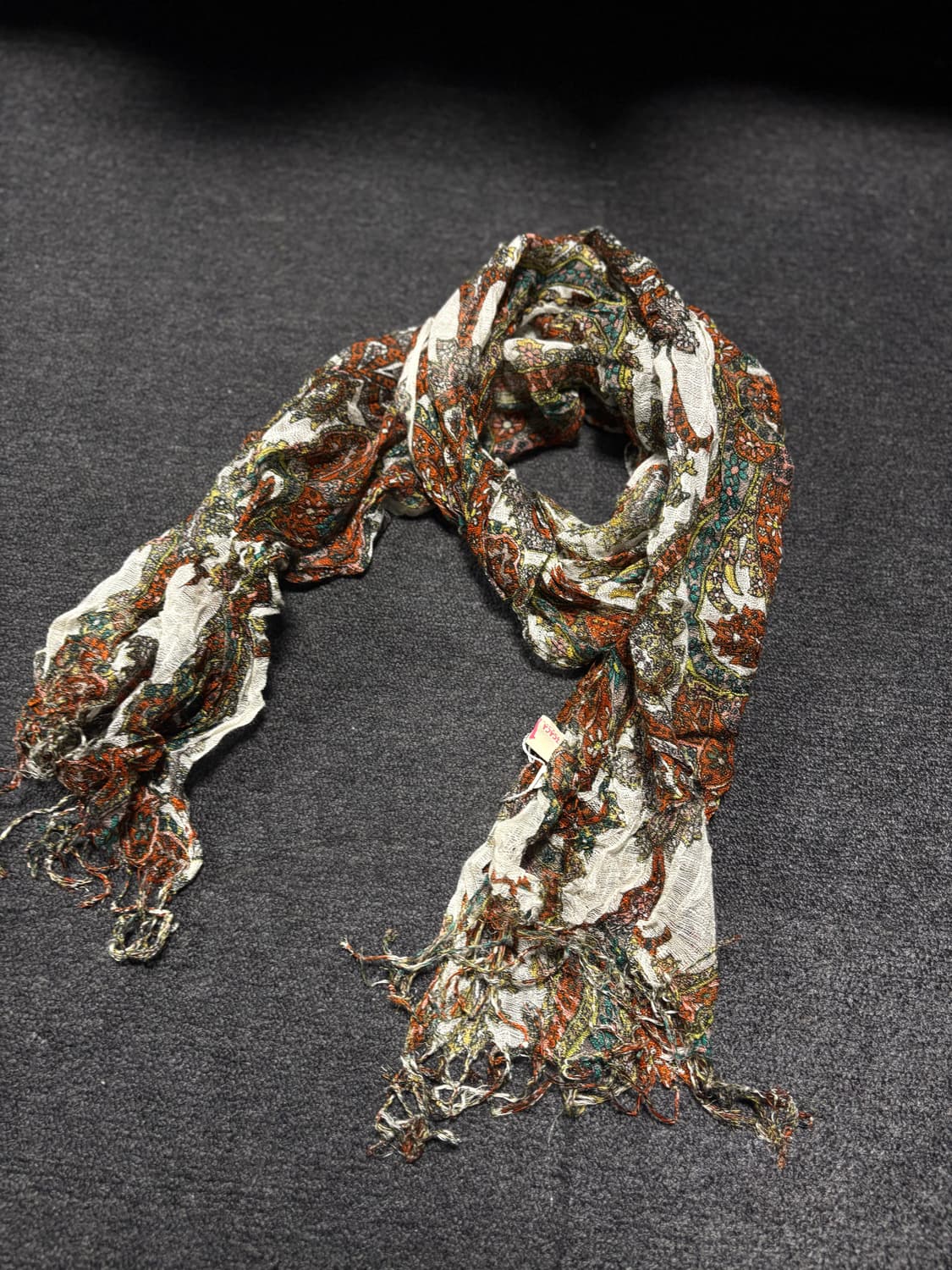 Vintage ethnic paisley scarf 상품이미지2