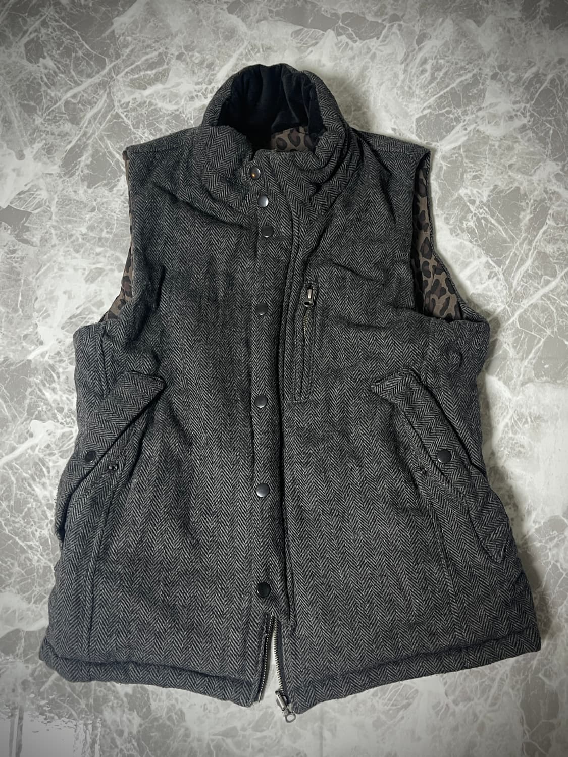 (Unknown)both leopard padding vest 상품이미지3