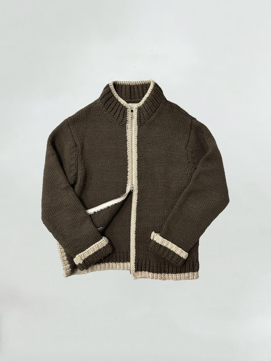 유럽 빈티지 니트 집업 상품이미지1