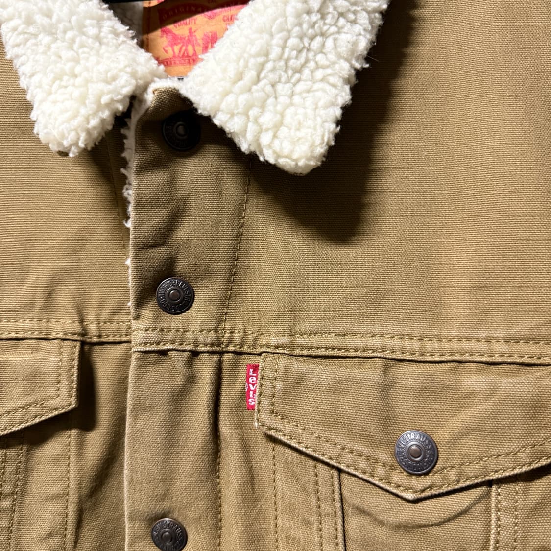 리바이스 쉐르파 데님 크롭 트러커 자켓 상품이미지4