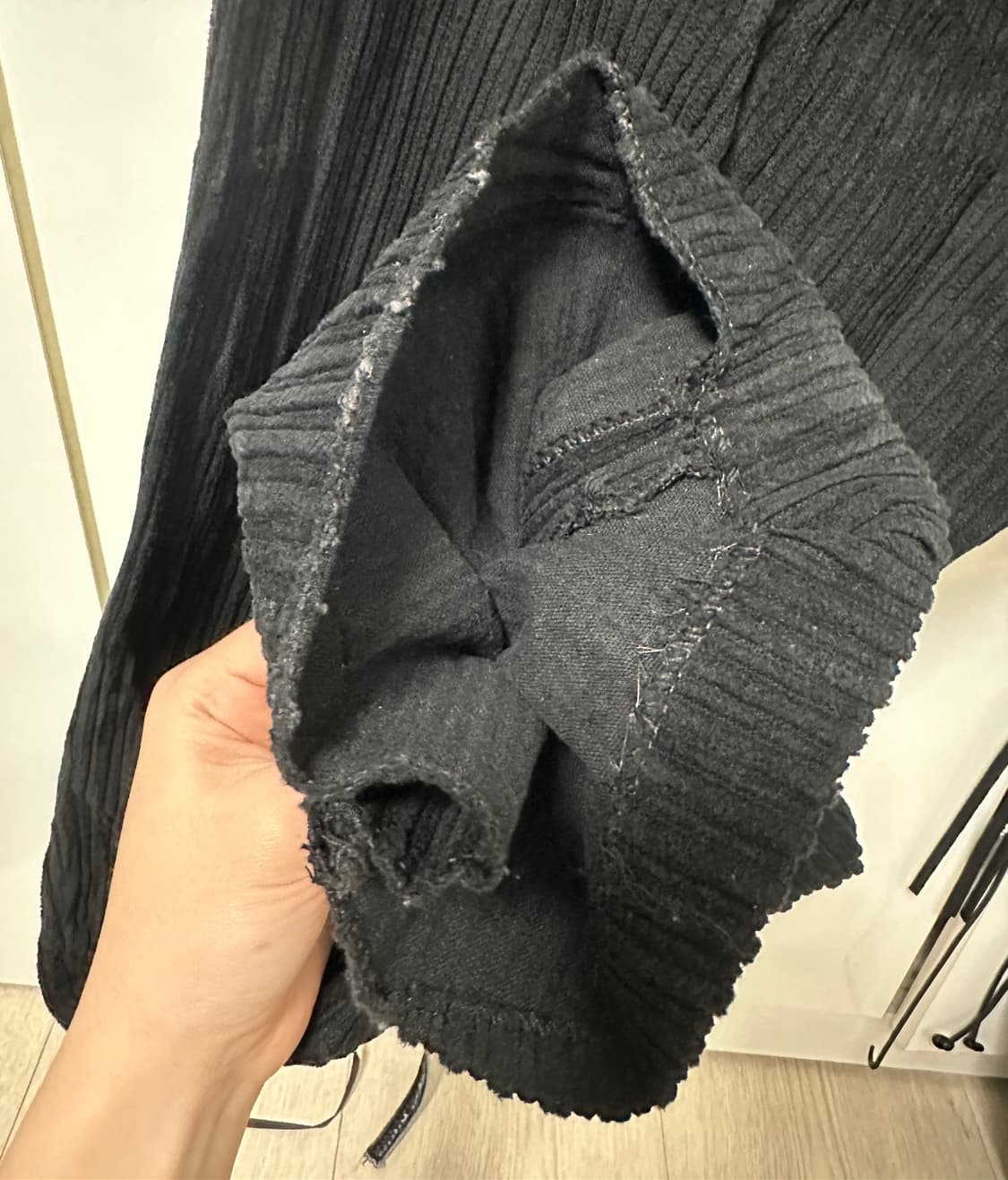 코듀로이 핀턱 하이웨스트 골덴 일자와이드팬츠 상품이미지3