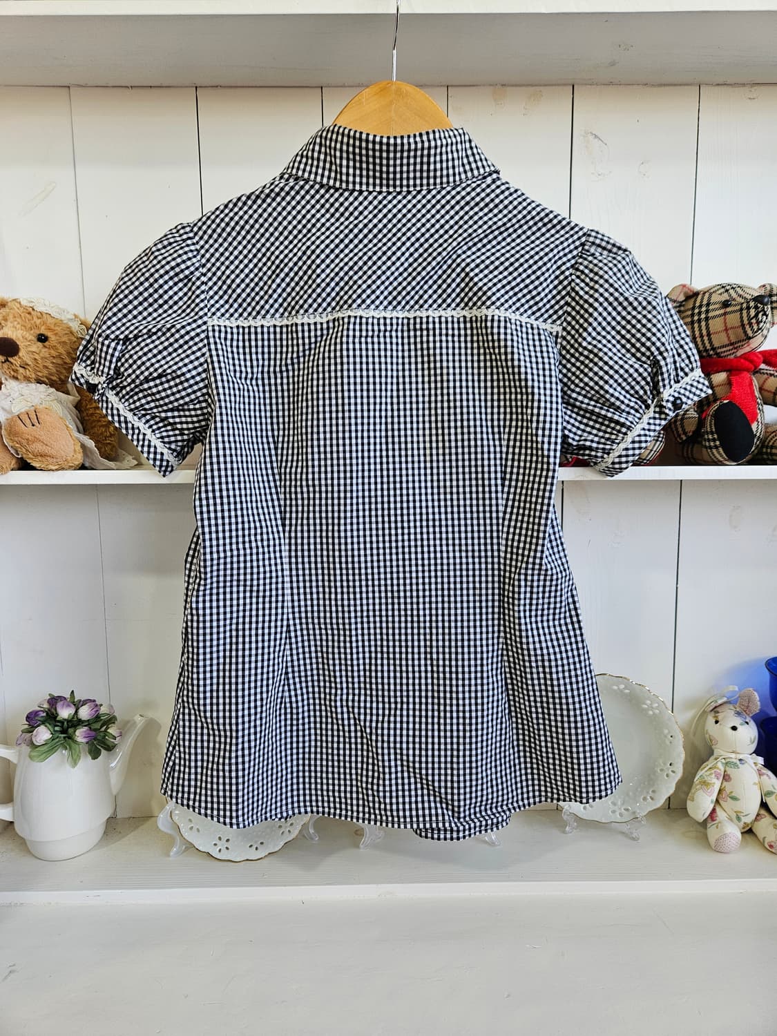 (la Bala) 깅엄 체크 블라우스 상품이미지4