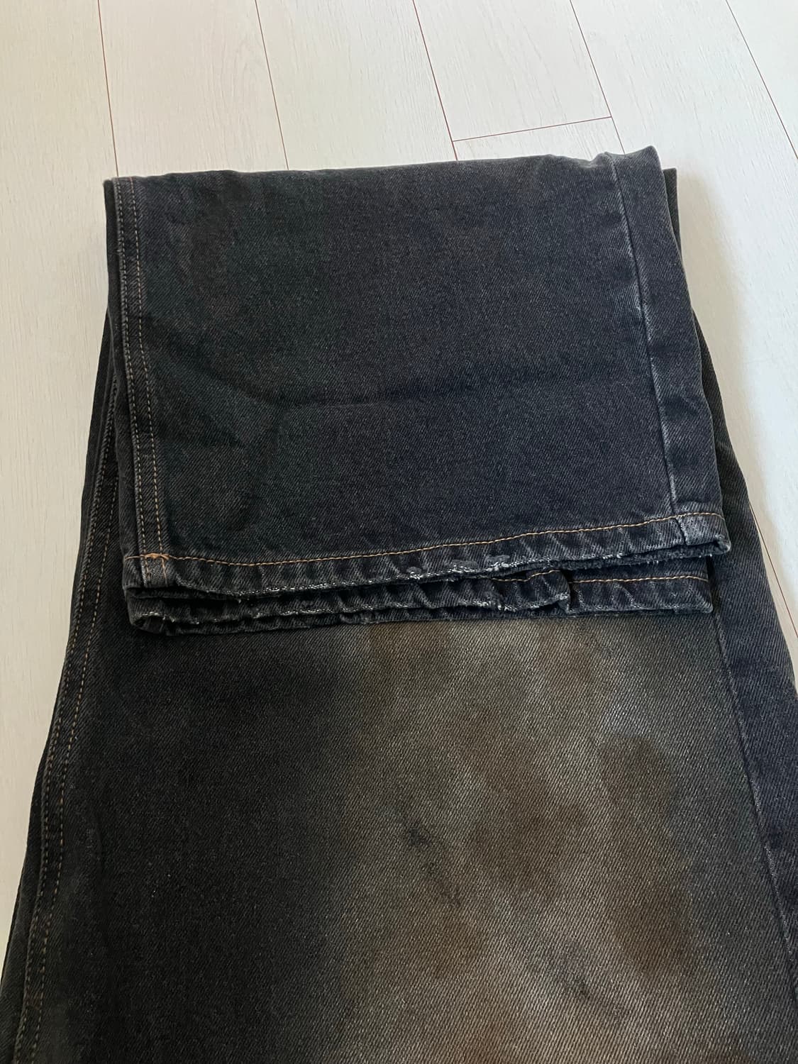 아캄 더티 워시드 데님 팬츠 1size 상품이미지5