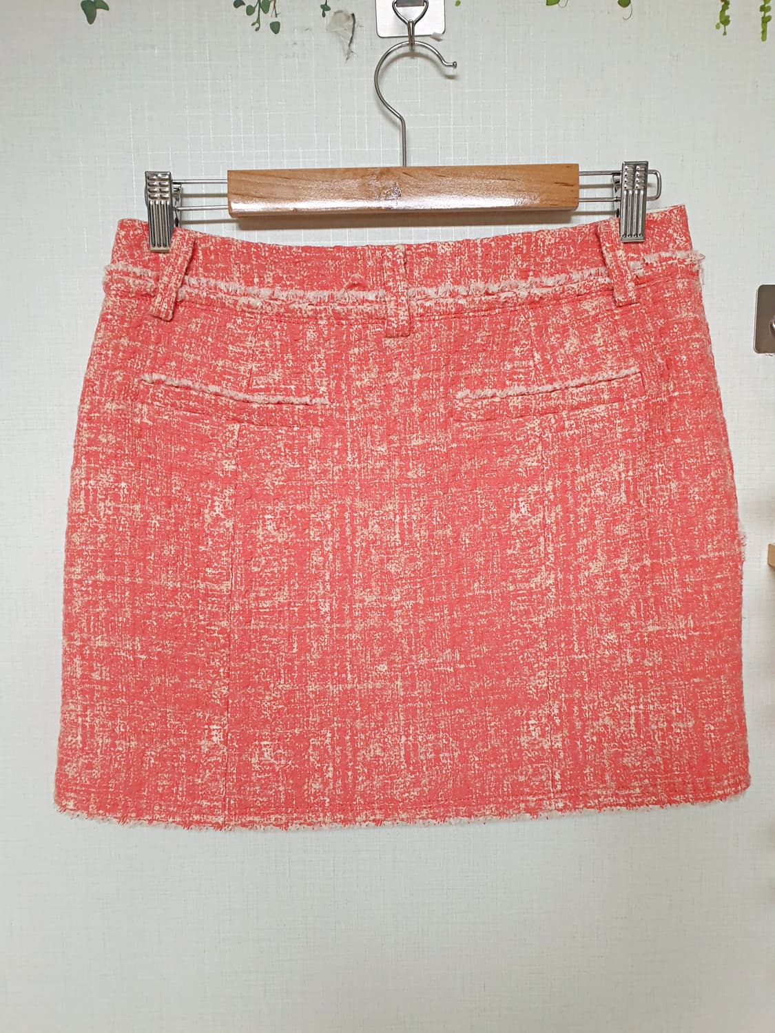 MOGG 크레파스 트위드스커트 44 미니 핑크 상품이미지4