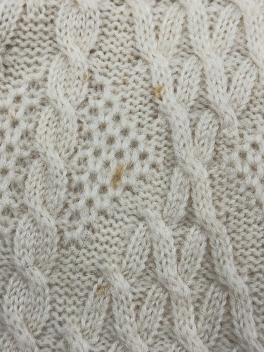 OS)Japanese vintage 여성 아이보리 케이블 니트 스웨터 상품이미지3