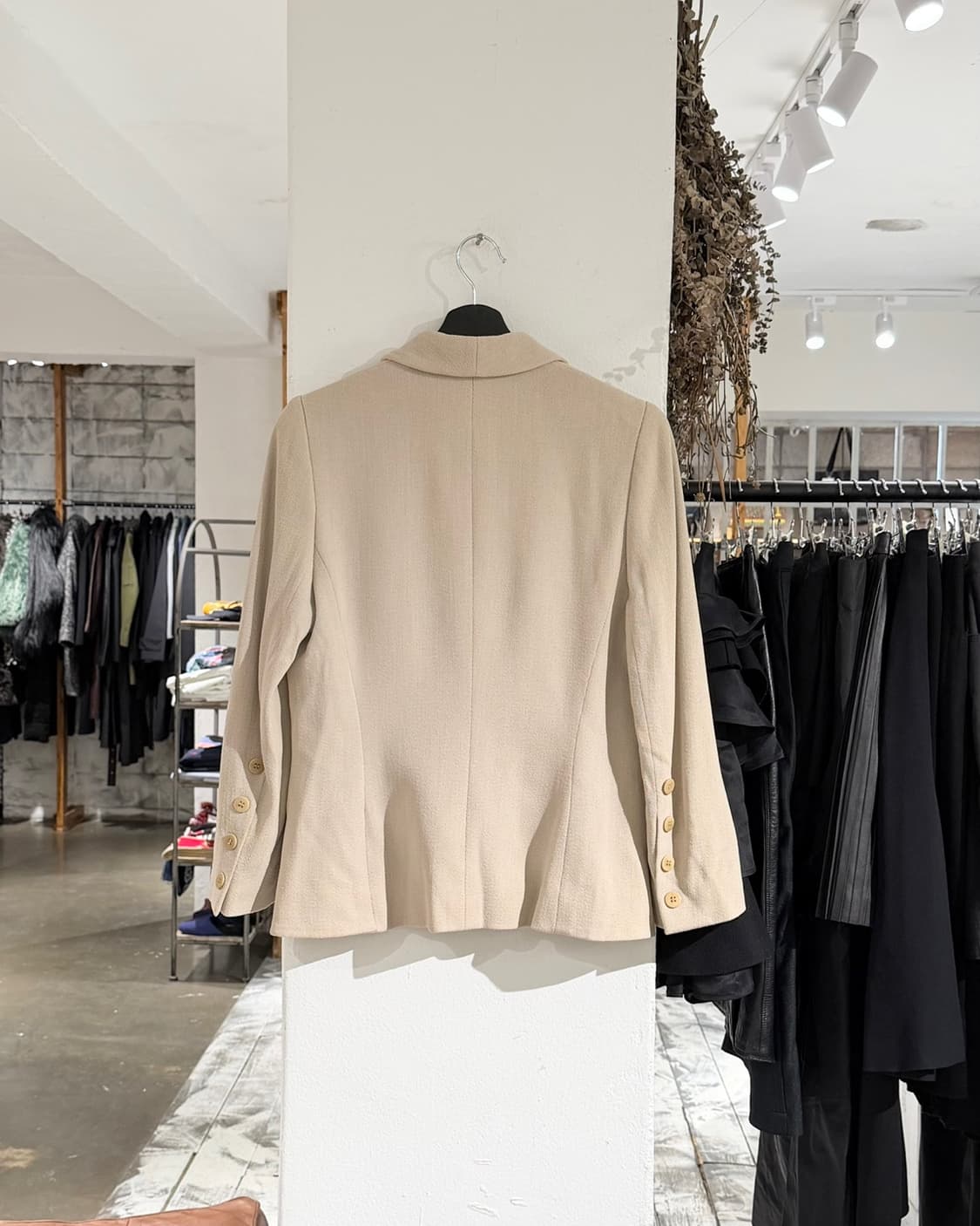 셀린느 라이트 베이지 싱글 브레스트 베이직 자켓 상품이미지7