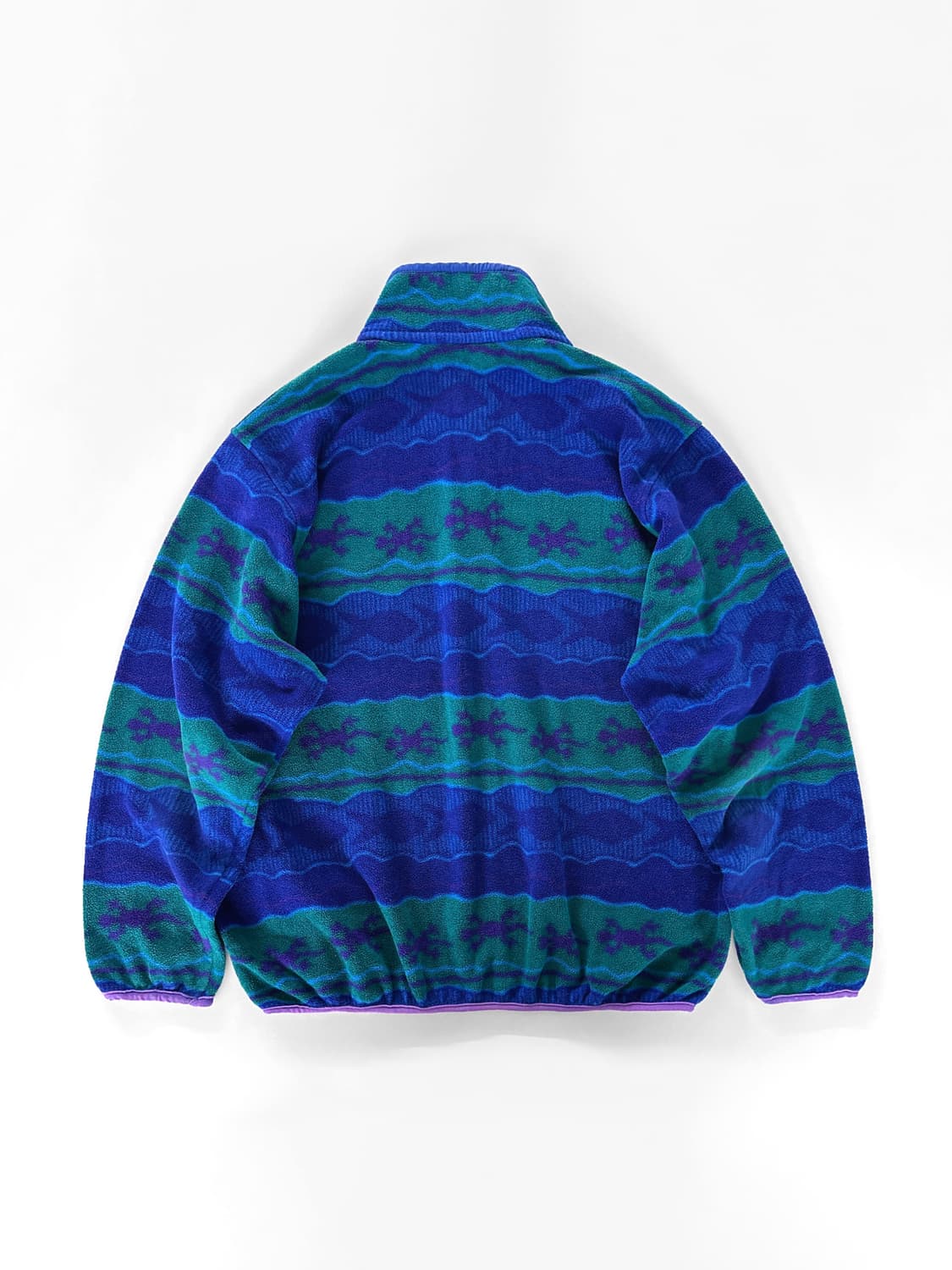 90s 빈티지 엘엘빈 애니멀 모티브 패턴 스냅 플리스 상품이미지2