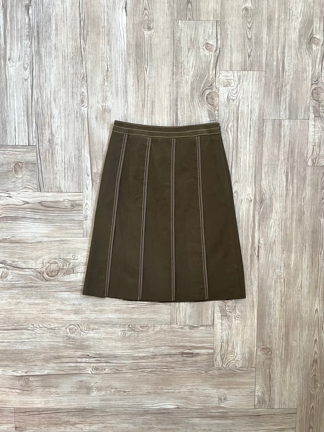 Cherissable 올리브 미디스커트 상품이미지1