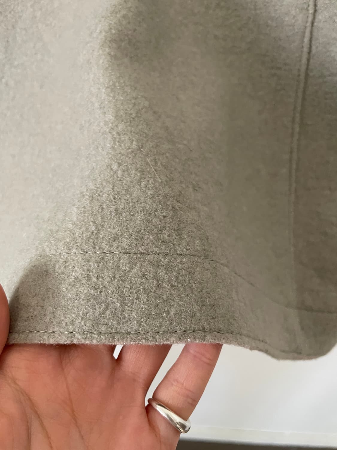 vintage mint gray boucle midi skirt 상품이미지7